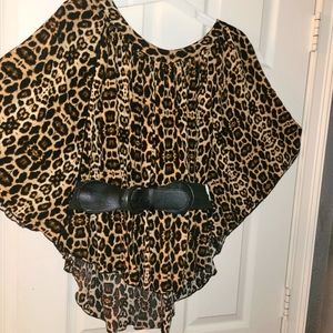Animal print blouse, XL
